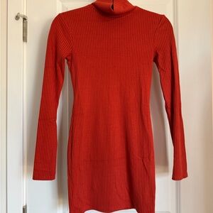 Urban Outfitters Red Long Sleeve Dress